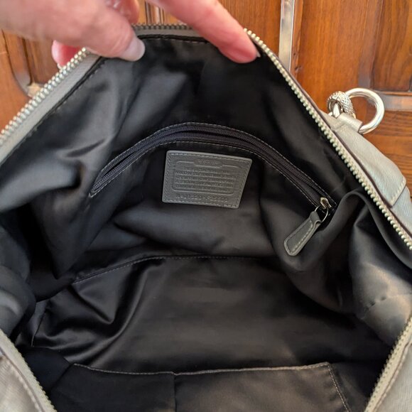 COACH CAMPBELL TURNLOCK LEATHER SATCHEL F25508 Women's Shoulder Bag - Picture 12 of 13